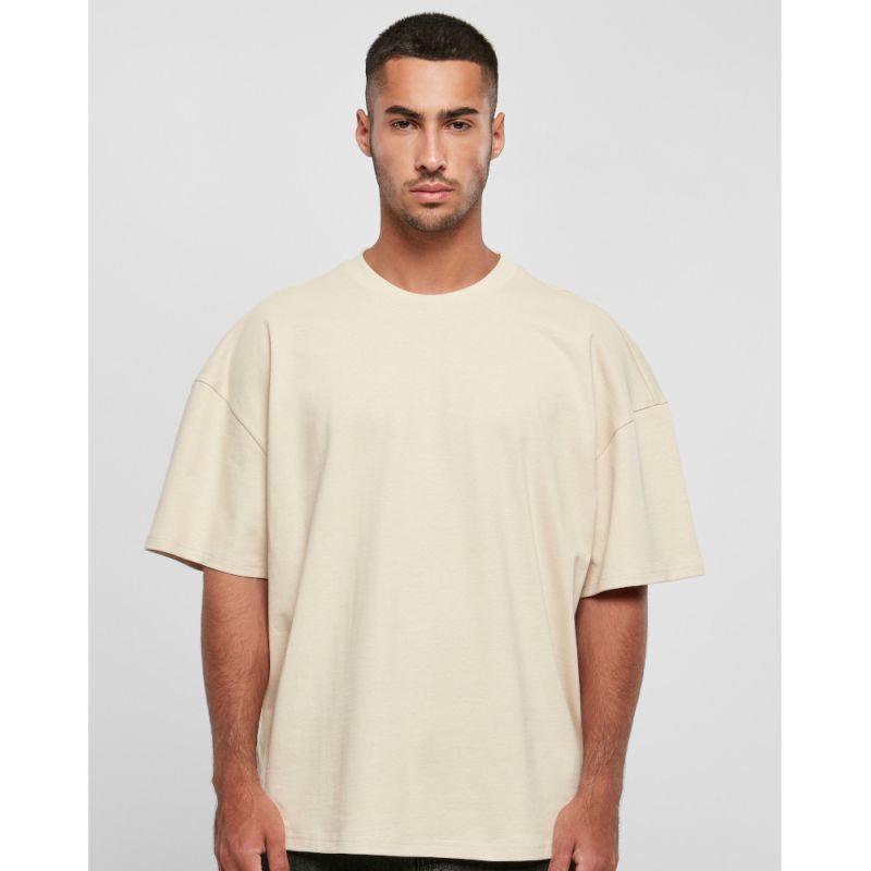 Tee-shirt urbain lourd, coupe large oversize, col rond, épaules tombantes, 300 g/m²
