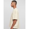 Tee-shirt urbain lourd, coupe large oversize, col rond, épaules tombantes, 300 g/m²