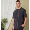 T-shirt homme décoloré, coupe ample, épaules tombantes, en coton, 240 g/m²