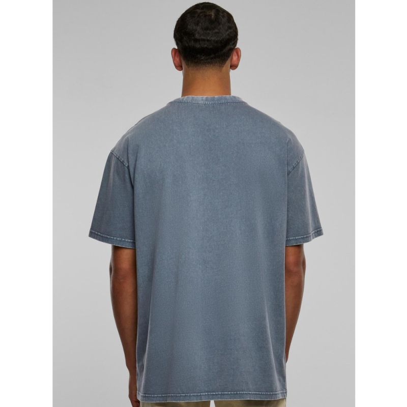 T-shirt homme décoloré, coupe ample, épaules tombantes, en coton, 240 g/m²