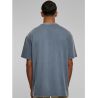 T-shirt homme décoloré, coupe ample, épaules tombantes, en coton, 240 g/m²