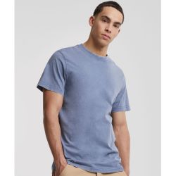 T-shirt décoloré, coupe classique, manches droites, en coton, 180 g/m²