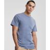 T-shirt décoloré, coupe classique, manches droites, en coton, 180 g/m²