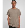 T-shirt décoloré, coupe classique, manches droites, en coton, 180 g/m²