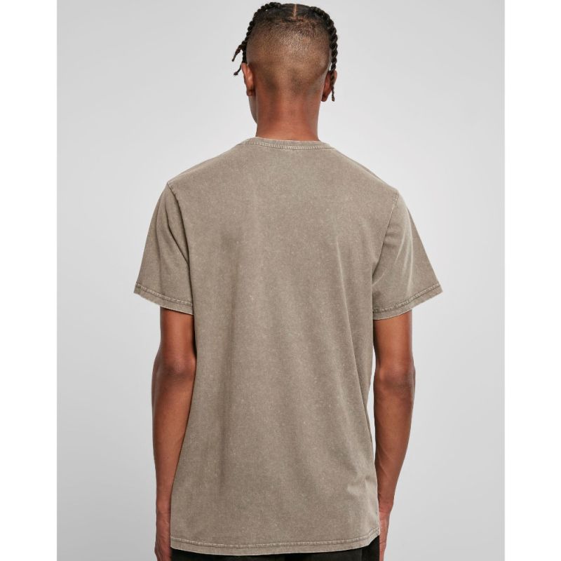 T-shirt décoloré, coupe classique, manches droites, en coton, 180 g/m²
