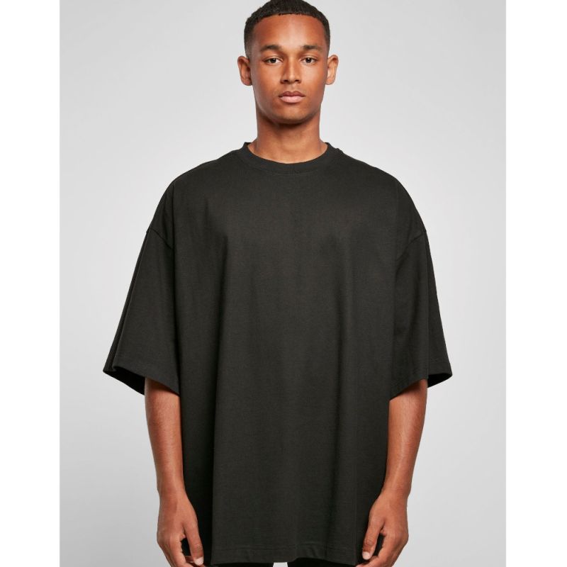 Tee-shirt extra large col rond, manches droites, coupe confortable en coton, 240 g/m²