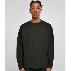 Tee-shirt manches longues oversize col rond, épaules tombantes, 220 g/m²