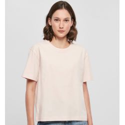 T-shirt oversize femme en coton, col ras-du-cou, manches courtes, 200 g/m²