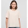 T-shirt oversize femme en coton, col ras-du-cou, manches courtes, 200 g/m²