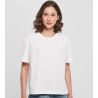 T-shirt oversize femme en coton, col ras-du-cou, manches courtes, 200 g/m²