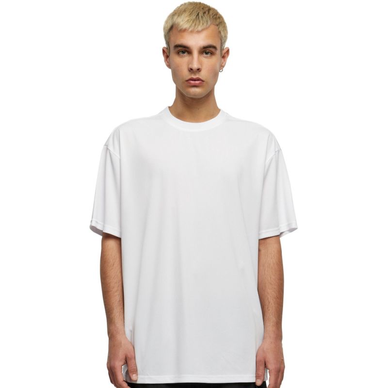 T-shirt de sport oversize col ras du cou, manches droites, en polyester, 140 g/m²