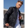 Veste bomber en polyester avec doublure orange, poches zippées, 160 g/m²