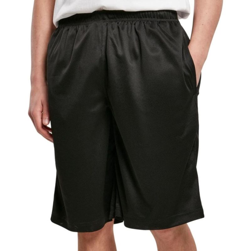 Short maille filet en polyester léger, coupe ample, taille élastiquée, 130 g/m²