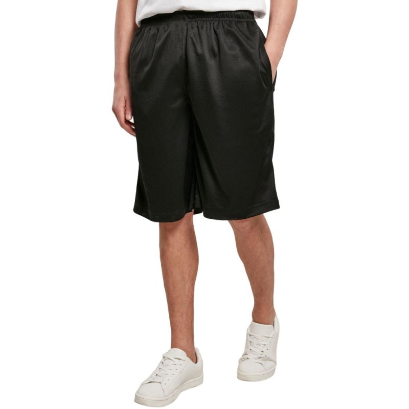 Short maille filet en polyester léger, coupe ample, taille élastiquée, 130 g/m²