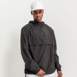 Veste demi-saison 1/4 zip en polyester léger, capuche ajustable