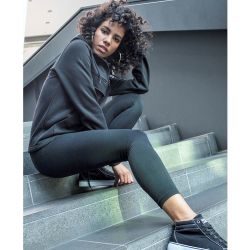 Legging femme, mélange de coton et élasthanne pour une coupe ajustée, 220 g/m²