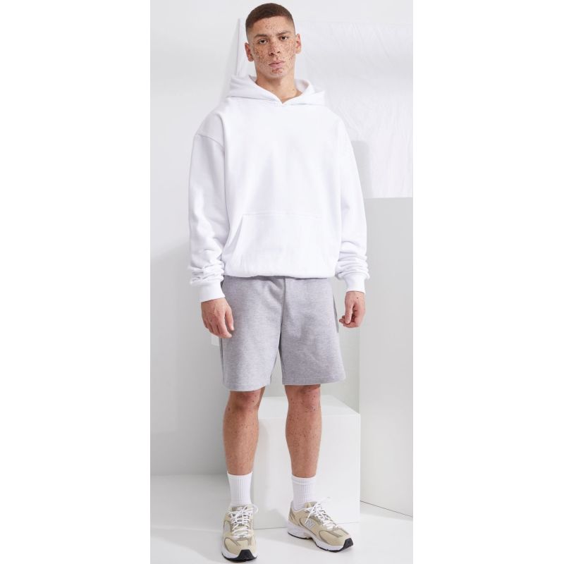 Short molletonné en coton, taille élastiquée, poches, 460 g/m²