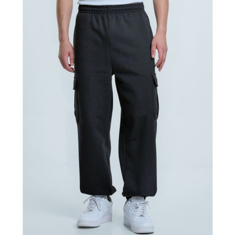 Pantalon de jogging vintage, poches cargo, bas de jambes resserés, 500 g/m²