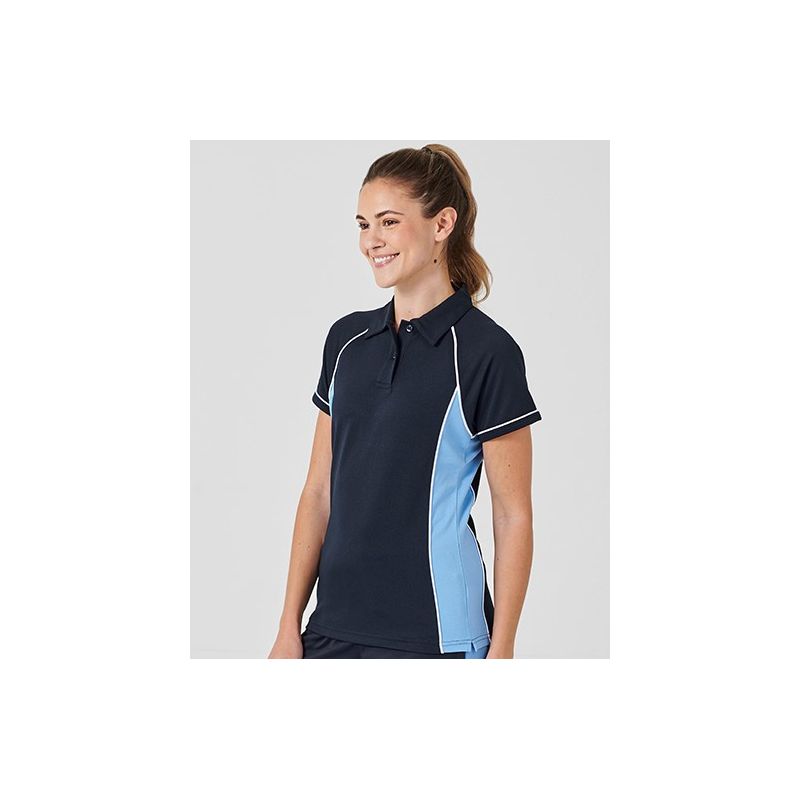 Polo femme de sport respirant haute performance raglan, 200 g/m²