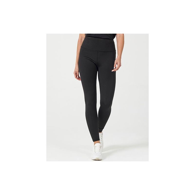Legging femme taille haute, poche arrière zippée pour téléphone, 320 g/m²