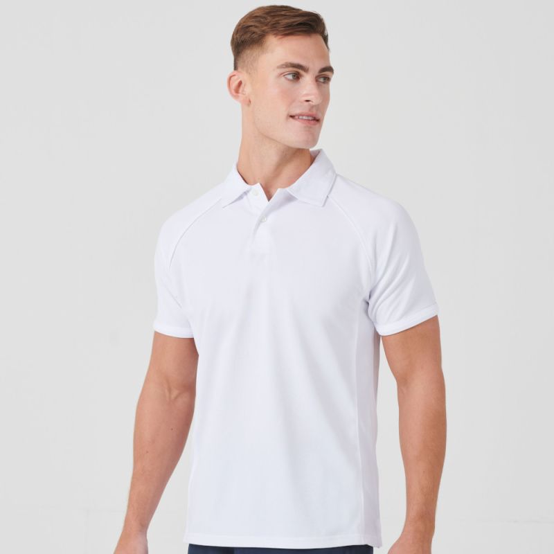 Polo de sport respirant haute performance raglan, 200 g/m²
