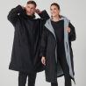 Longue veste imperméable doublure en polaire et capuche, poches zippées, 280 g/m²