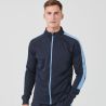Veste de sport grand zip contrasté en polyester, poches zippées, 250 g/m²