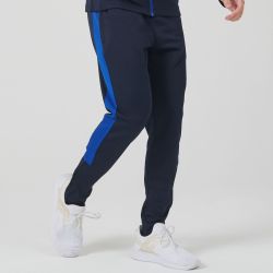 Pantalon de sport slim ajusté, poches zippées, taille élastiquée, 250 g/m²