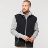 Bodywarmer polaire contrasté, fermeture et poches zippées contrastées, 300 g/m²