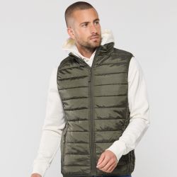 Bodywarmer homme en polyester recyclé, fermeture zippée, poches latérales, 160 g/m²