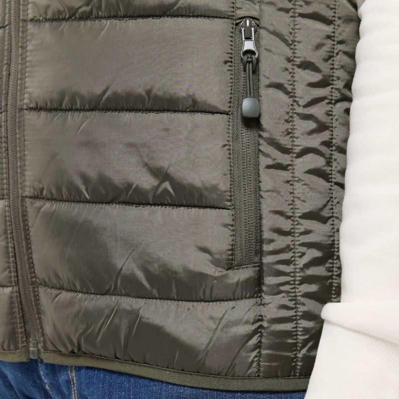 Bodywarmer homme en polyester recyclé, fermeture zippée, poches latérales, 160 g/m²