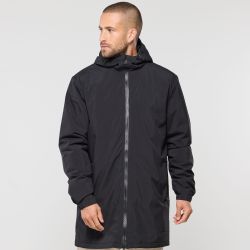 Parka longue et légère unisexe imperméable, 2 poches latérales