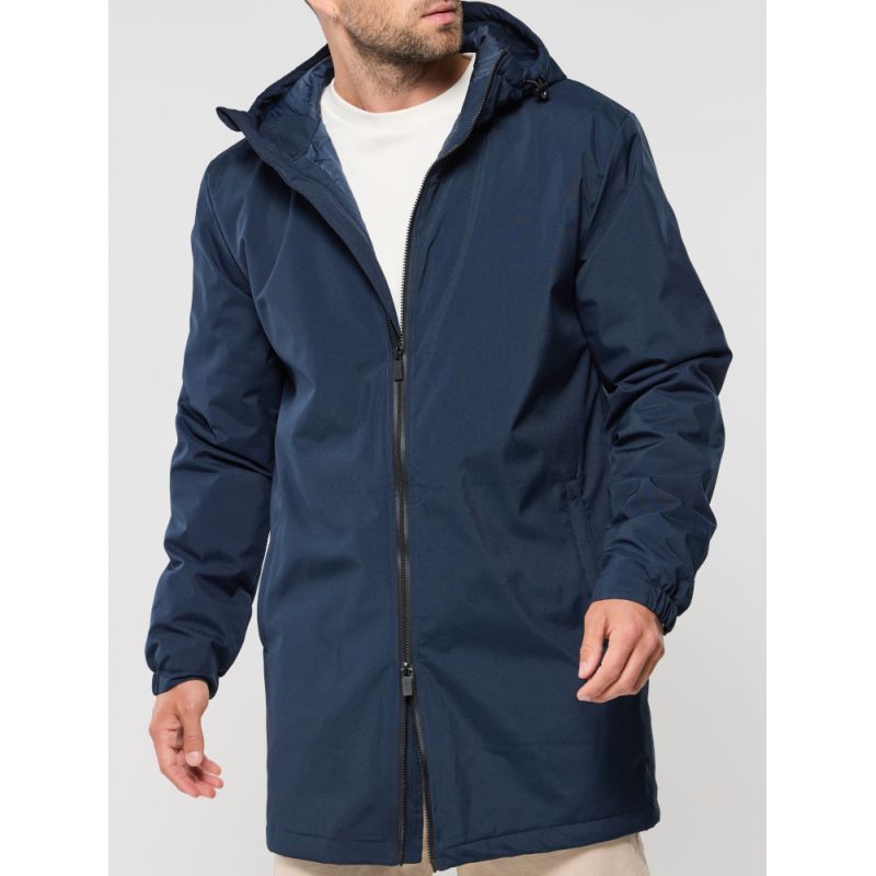 Parka longue et légère unisexe imperméable, 2 poches latérales