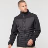 Blouson bi-matière doublé polaire déperlant et coupe-vent, 210 g/m²