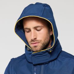 Capuche softshell avec biais contrasté, cordon de serrage élastiqué, 210 g/m²
