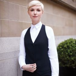 Gilet de tailleur femme ajustable en polyester, 270 g/m²