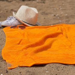 Serviette de plage en coton doux absorbant, 100 x 180 cm, 450 g/m²