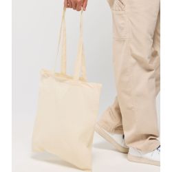 Sac shopping coton certifié Oeko-tex avec anses longues, 150 g/m²