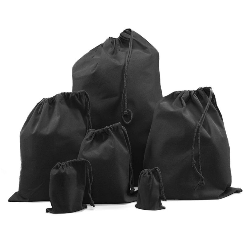 Petits sacs en coton recyclé disponibles dans 6 tailles, 160 g/m²