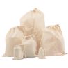 Petits sacs en coton recyclé disponibles dans 6 tailles, 160 g/m²