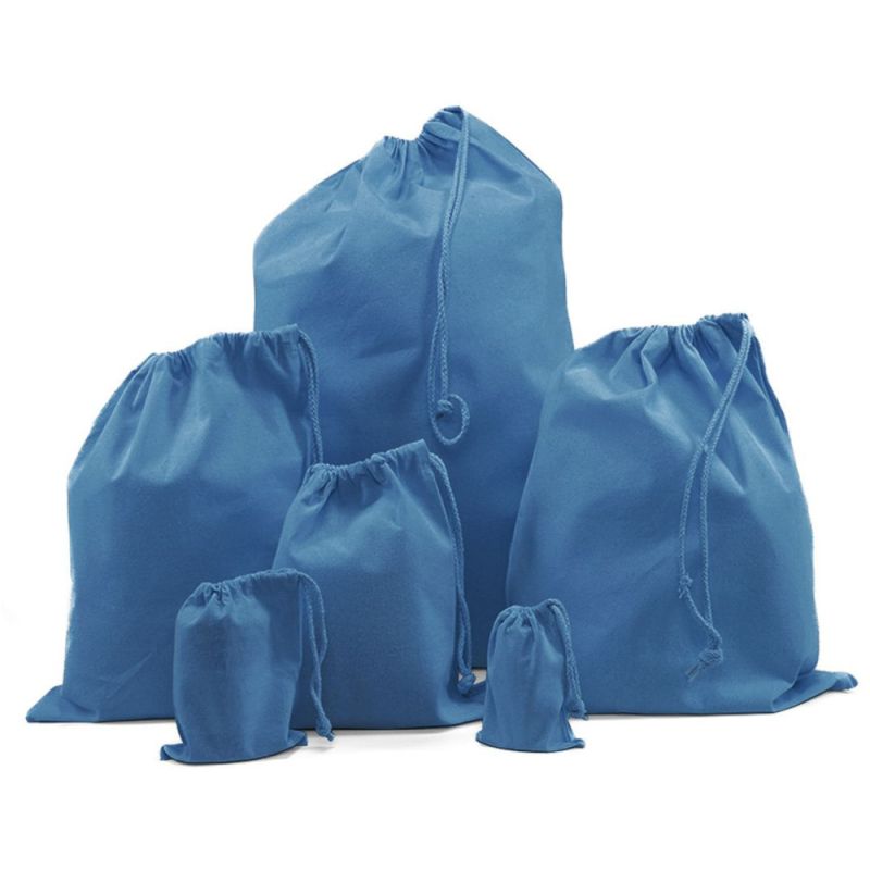Petits sacs en coton recyclé disponibles dans 6 tailles, 160 g/m²