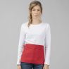 Tablier de barman court en coton, multipoches, 280 g/m²