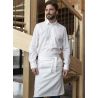 Tablier de barman mi-long en coton, multipoches, 280 g/m²