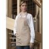 Tablier buste court en coton, 2 poches, 280 g/m²