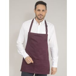 Tablier buste court en coton, 2 poches, 280 g/m²
