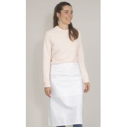 Tablier barman long en coton, 3 poches, 280 g/m²