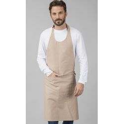 Tablier à bavette en coton avec grande poche, 280 g/m²