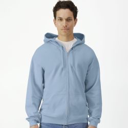 Sweat capuche zippé Midweight, capuche doublée, en coton ringspun, 285 g/m²