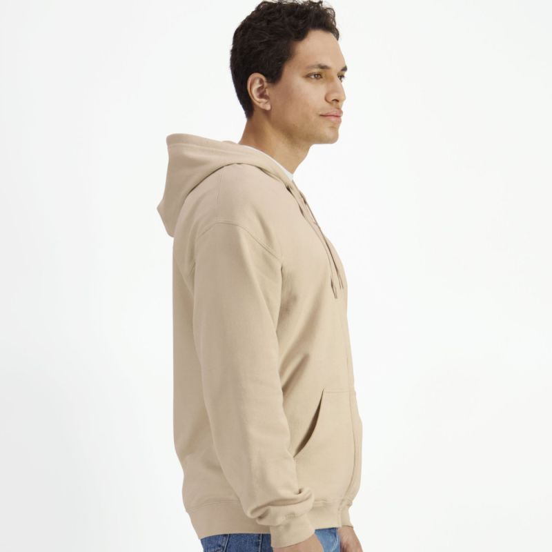Sweat capuche zippé Midweight, capuche doublée, en coton ringspun, 285 g/m²