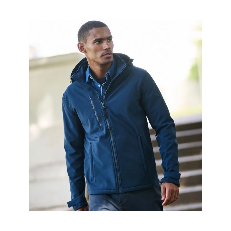 Veste Softshell homme à capuche imperméable et respirante, 300 g/m²